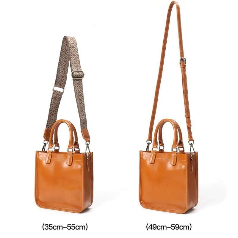 YANATARI Vintage messenger cowhide leather handbags minimalist square Crossbody women female bag