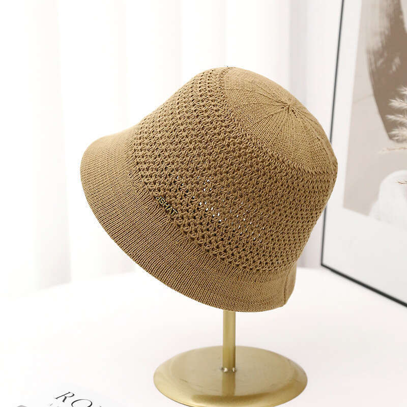 2024 autumn and winter new Japanese paper sunshade hat with hollowed out breathable fisherman casual basin hat, UV resistant