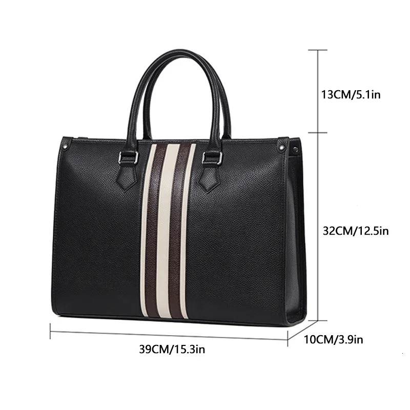 fashion trend mens shoulder bag cross body bag handbag PU leather simple business casual briefcase 250317