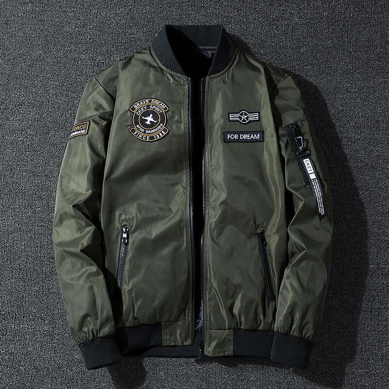 Coat Men's Air Force Pilot Jacket Ma1 Autumn/Winter Baseball Suit Trendy Brand Double Sided Thickened Large