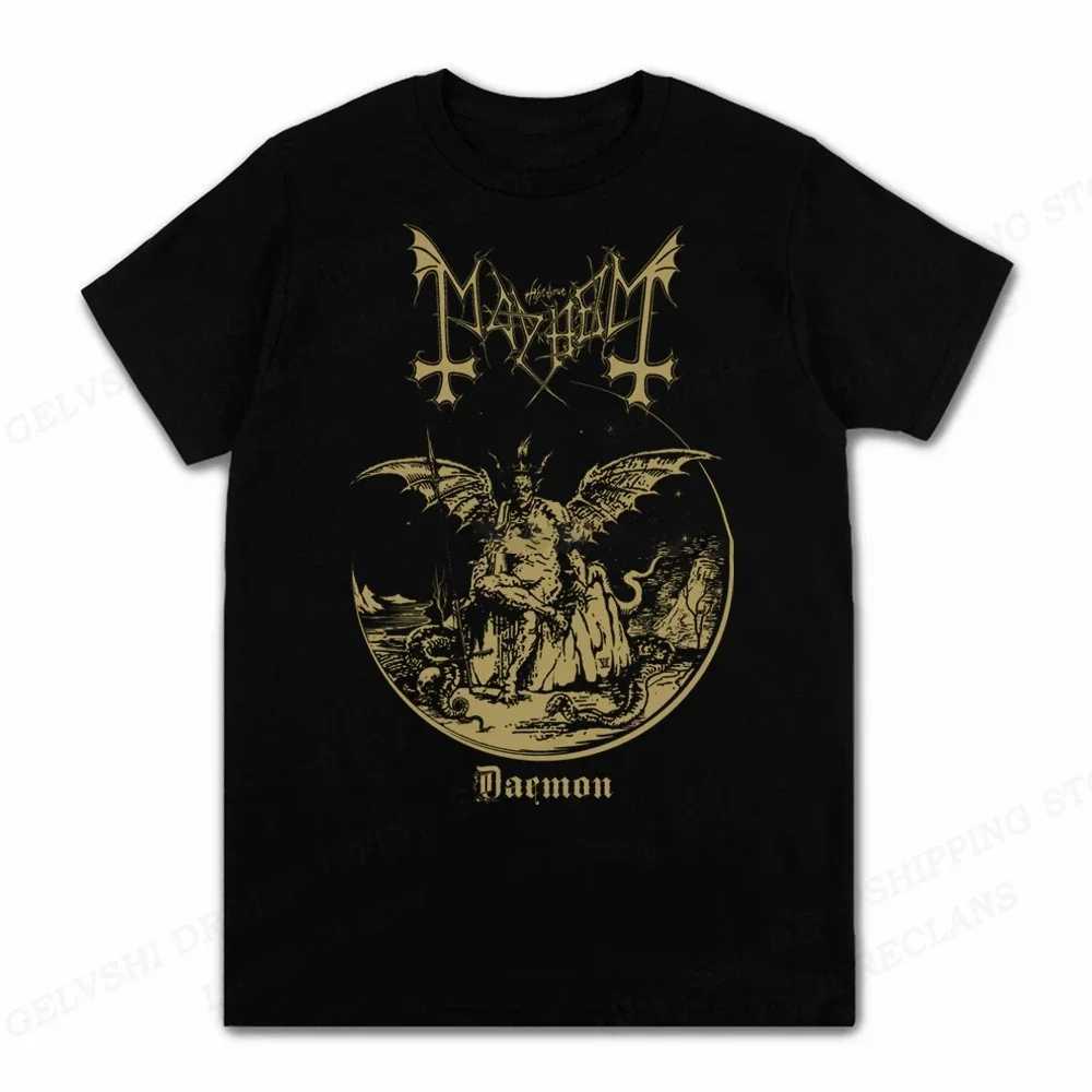 Rapper Mayhem Death T Shirt Men Fashion T-shirts Cotton Tshirt Kids Hip Hop Tops Tees Womens Tshirt Anime Rock Camisetas Boy TeesXJ250318