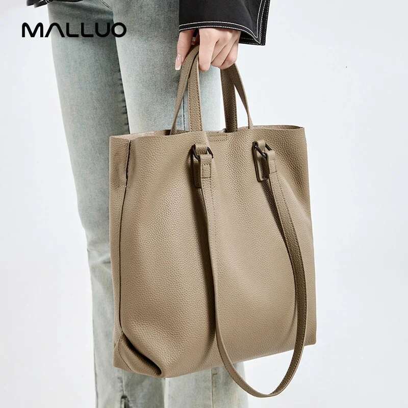 Women Cowhide Genuine Leather Shoulder Bag Female Casual Large Capacity Office Totes Handbag Ladies Work Strap Crossbody Bags