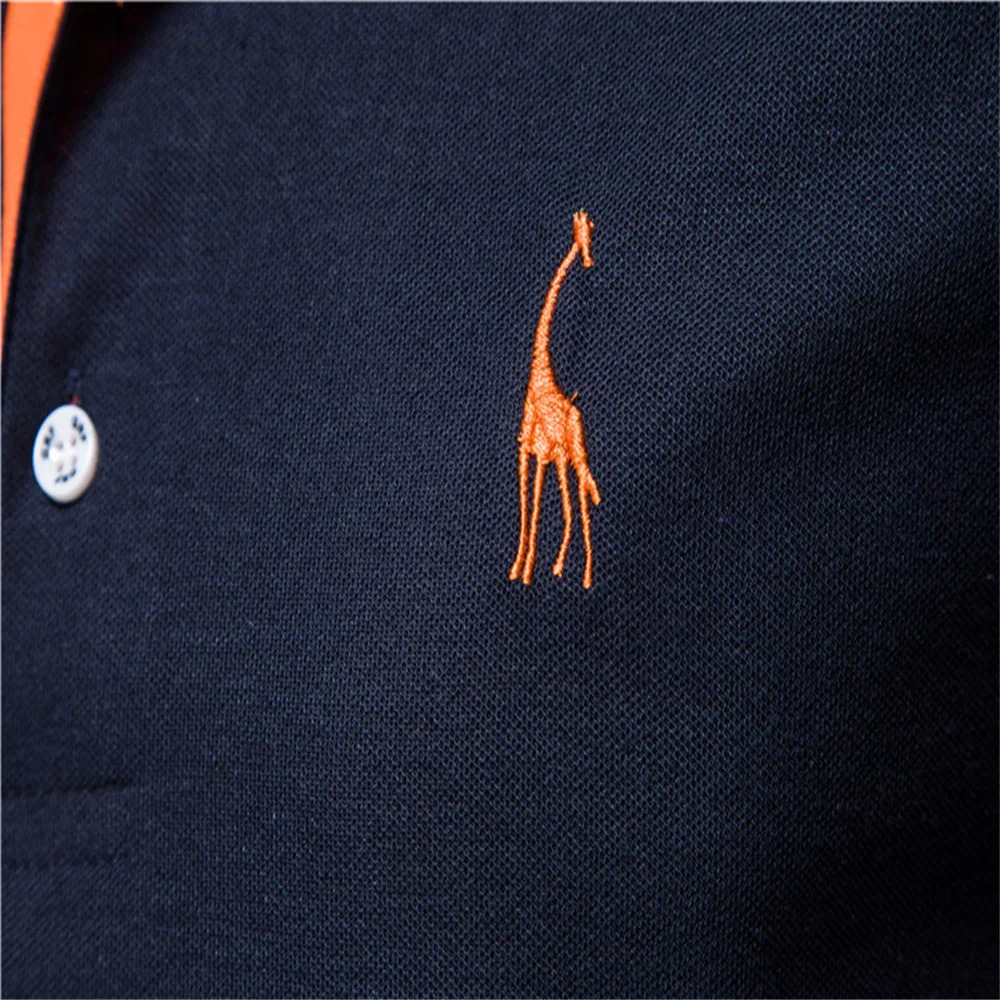 Drop Polo Giraffe Shirt Men Quality Embroidery Summer Short Sleeve Polo Casual Business Social Mens Polos BR Size 250318