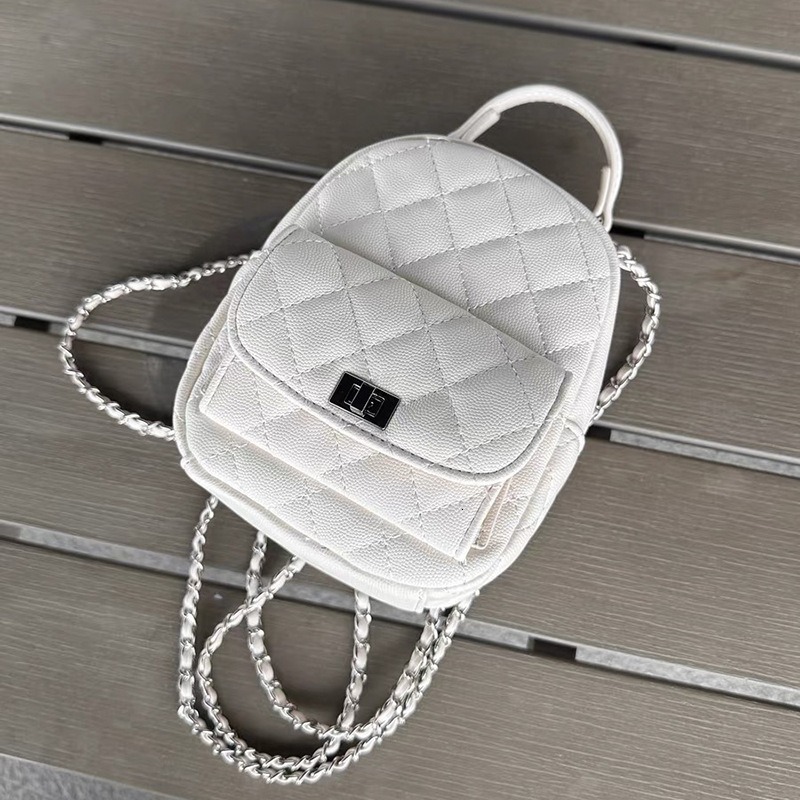 2025 New Fashion Designer Handbag Multifunctional Women s High end Light Backpack Niche Dia Chain Outdoor Leisure Storage Bag