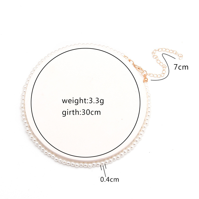 Simple Fashion Imitation Pearl Single-layer Necklace Feminine Everything Collars Clavicle Chain Jewelry