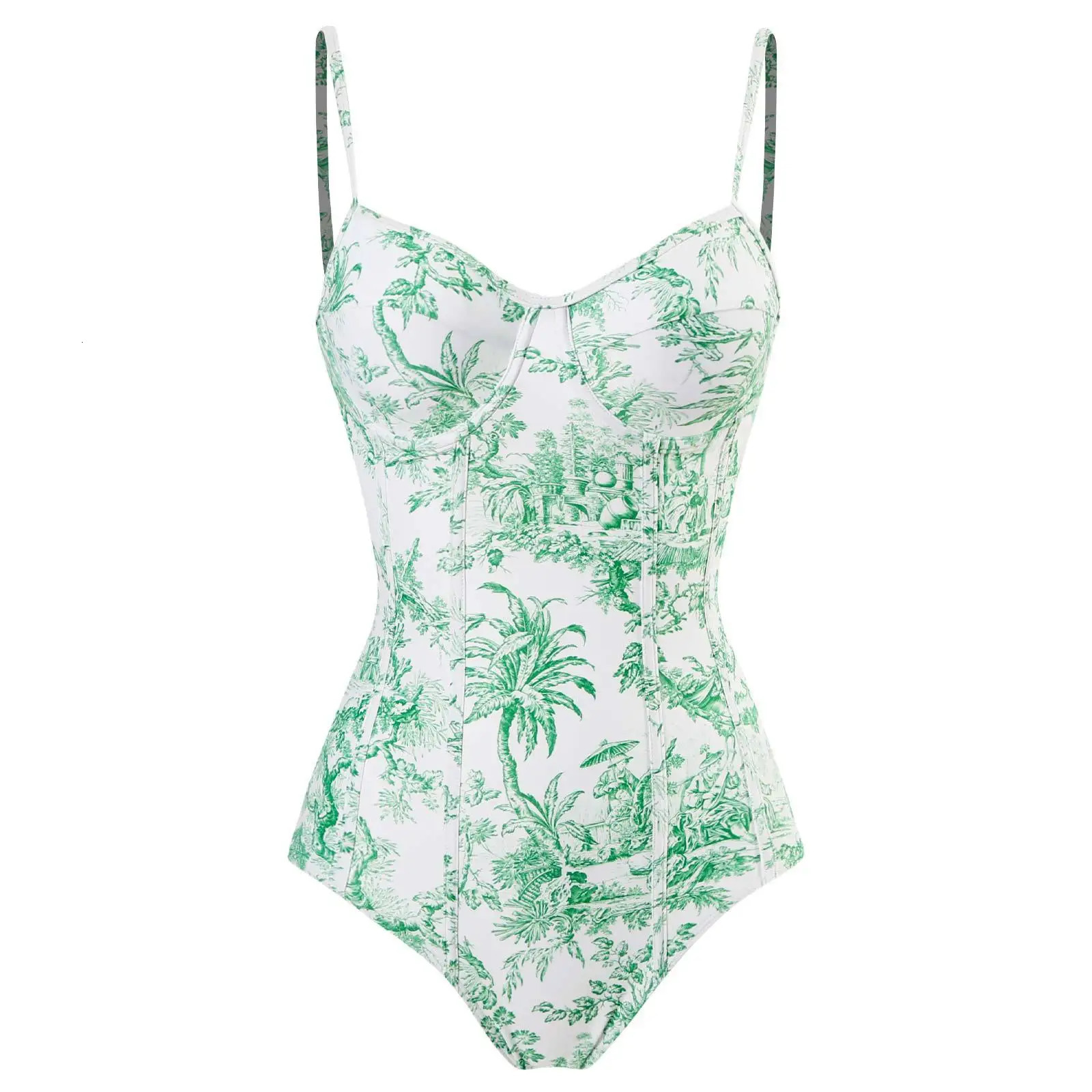 2023 Printed Swimwear Women Swimsuit Push Up Bathers Bathing Swim Suit Beachwear Swimming Summer Bodysuit 250312