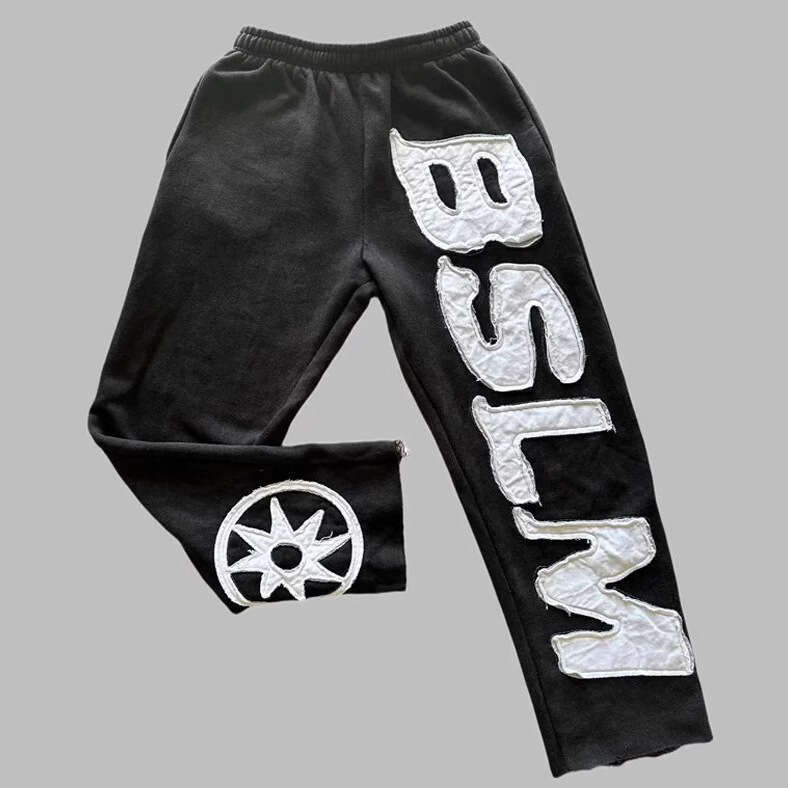 European American autumn winter hoodies with personalized style, high street hip-hop, letter embroidery, fashionable pants for both men and women, 202
