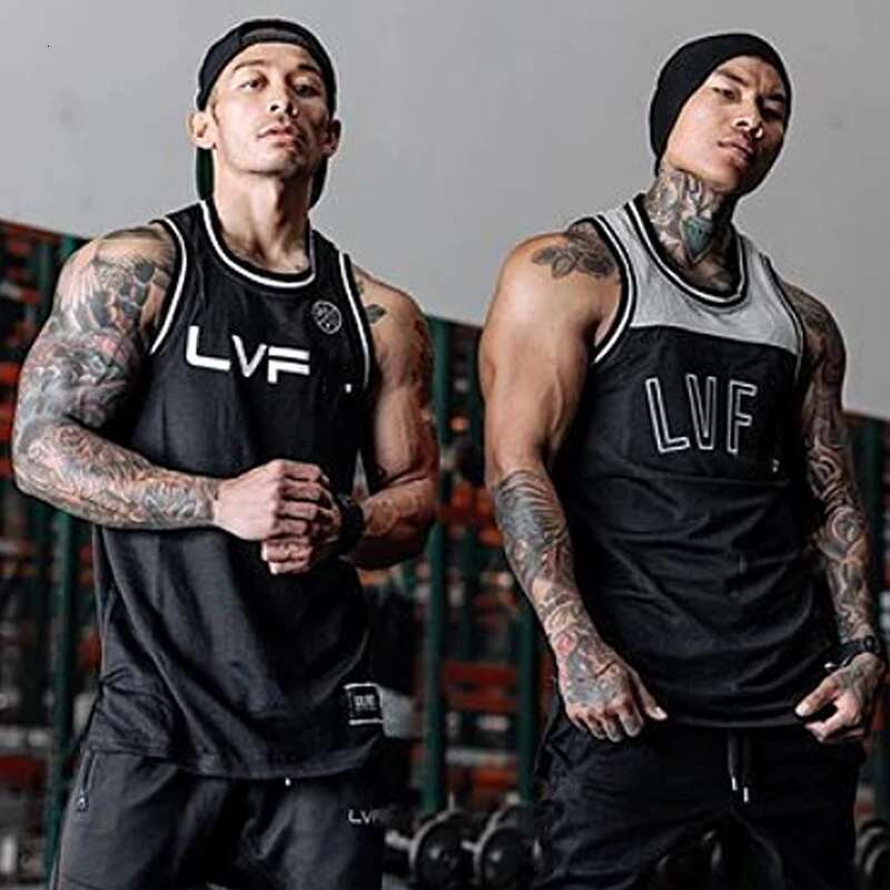 Men's Gym Fiess Quick Dry Basketball Tank Top Jogger Sleeveless Shirt Breathable Sports Male Running Clothing Casual Vest