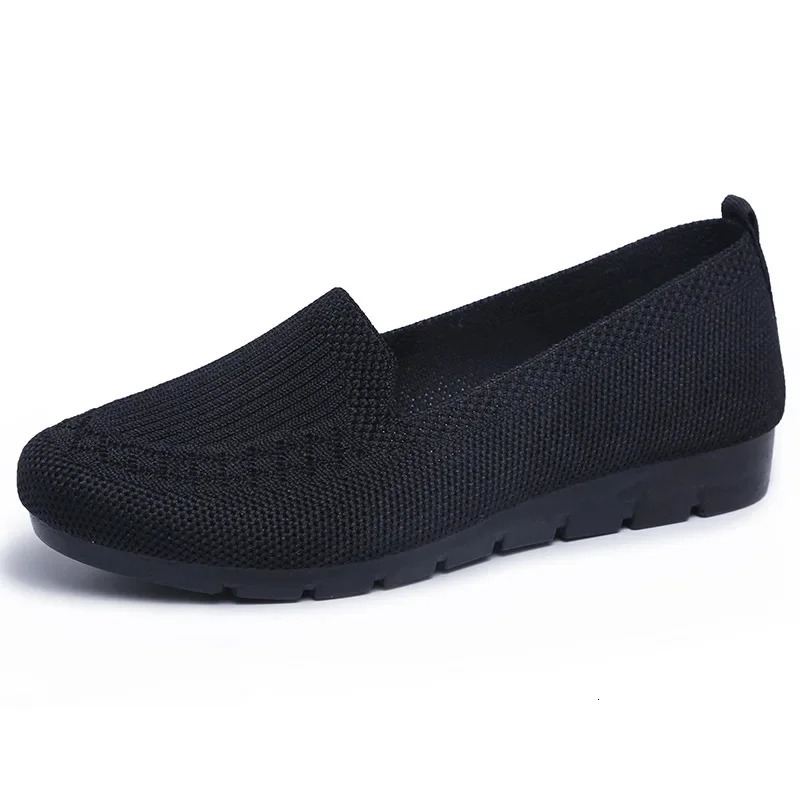 Casual Womens Shoes Summer Mesh Breathable Flat Ladies Comfort Light Sneaker Socks Women Slip on Loafers Zapatillas Muje 250318