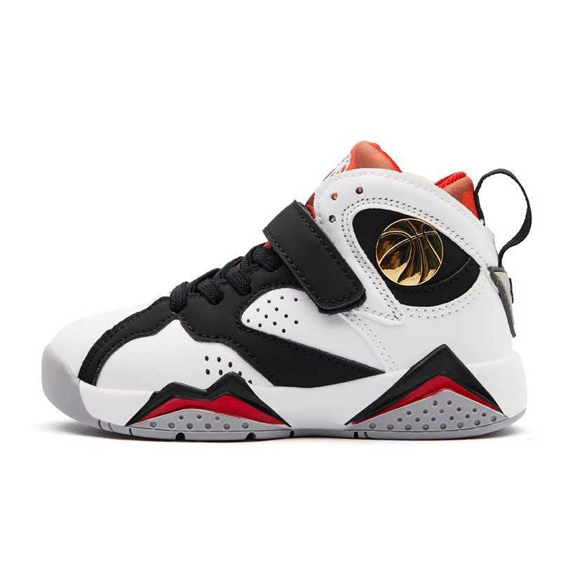 Childrens Basketball Shoes TPR Sole Non-slip Basketball Sports Shoes Boys Outdoor Sneakers Kids Sports Training FootwearXJ250318