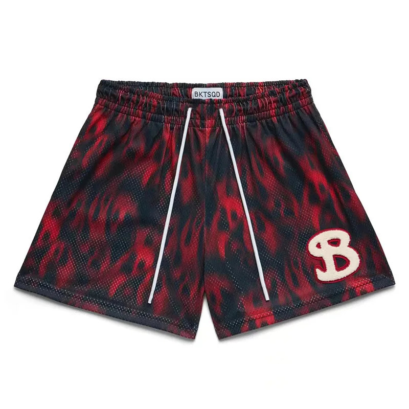BUCKETQUAD Summer Mesh Basketball Shorts for Men Fast Drying Hip Hop Sports Casual Trendy Running 250317