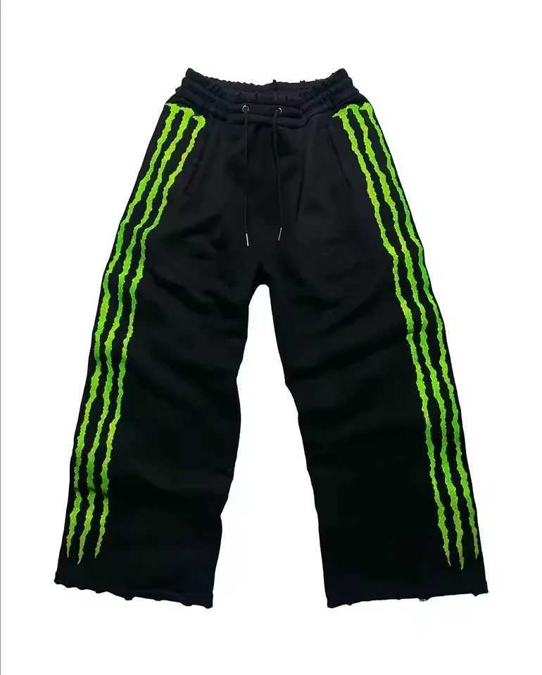 Retro claw three fluorescent stripe sports pants W250318