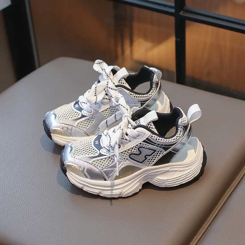 Fashion brand sports running coach breathable girls casual soft sole platform childrens sports shoes summer autumn childrens shoes W250318