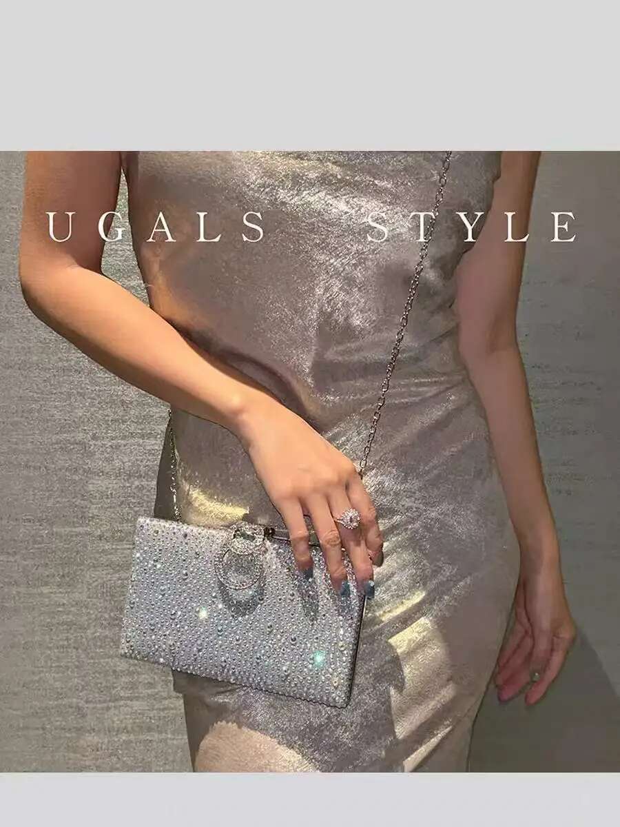 Bg Shiny Clutch Purse For Wedding Party Fashion Glitter Dia Evening Women Handbag Shoulder Crossbody Bag