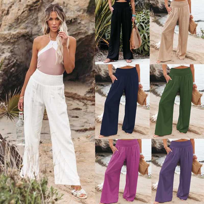 2025 New Spring/Summer New Womens Casual Style Cotton and Hemp Comfortable Mid Waist Long Pants for Women W250318