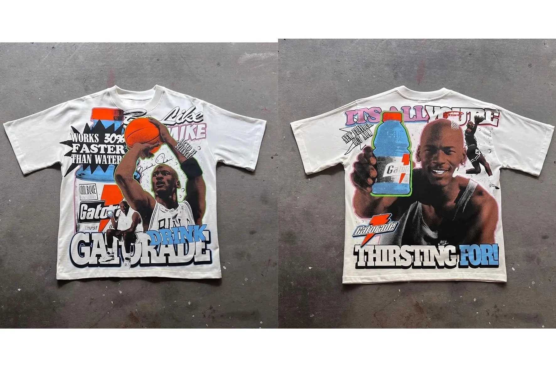 Mens Y2K T-shirt basketball graphic street hip-hop goth summer Y2K print Harajuku short sleeved cotton top oversized T-shirt topXJ250318