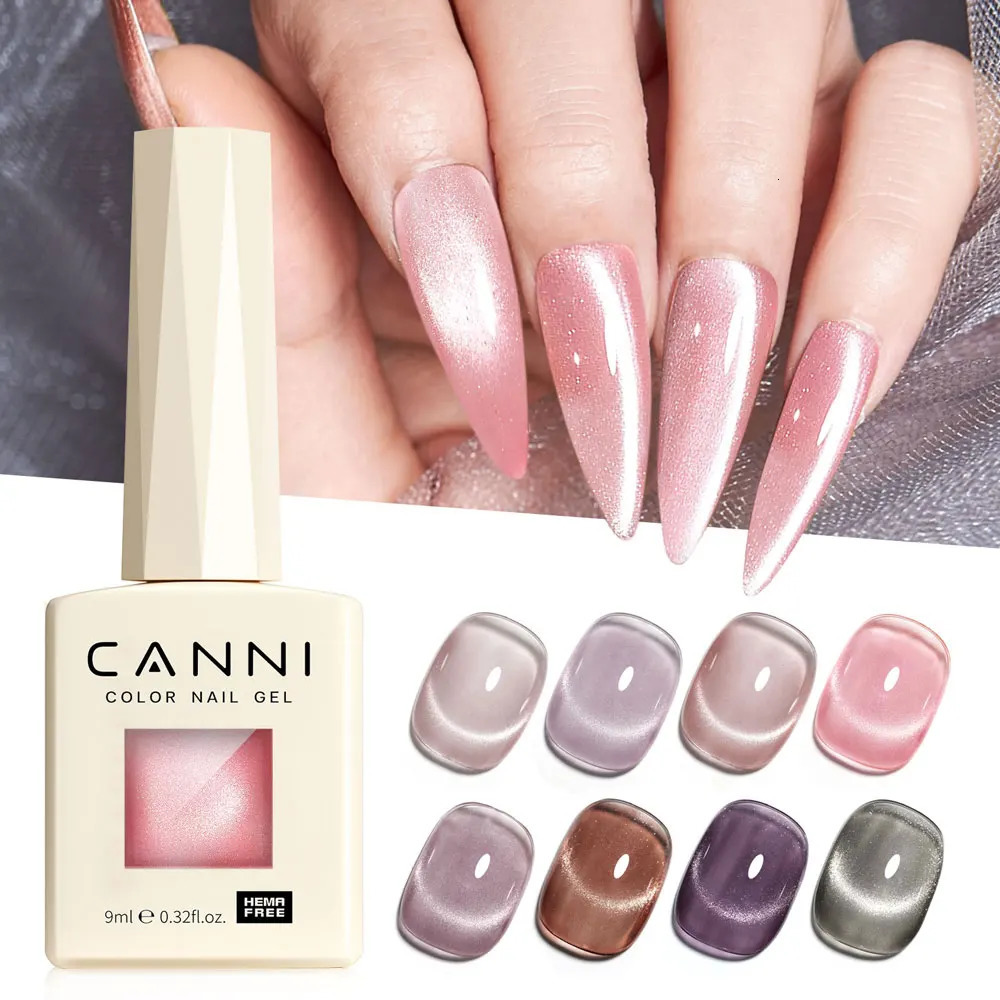 CANNI HEMA FREE Gel Nail Polish Galaxy Cat Eye Gel Magnet Glitter Diamond Sparkle Gorgeous Color Soak Off UV LED Gel Lacquer 250314
