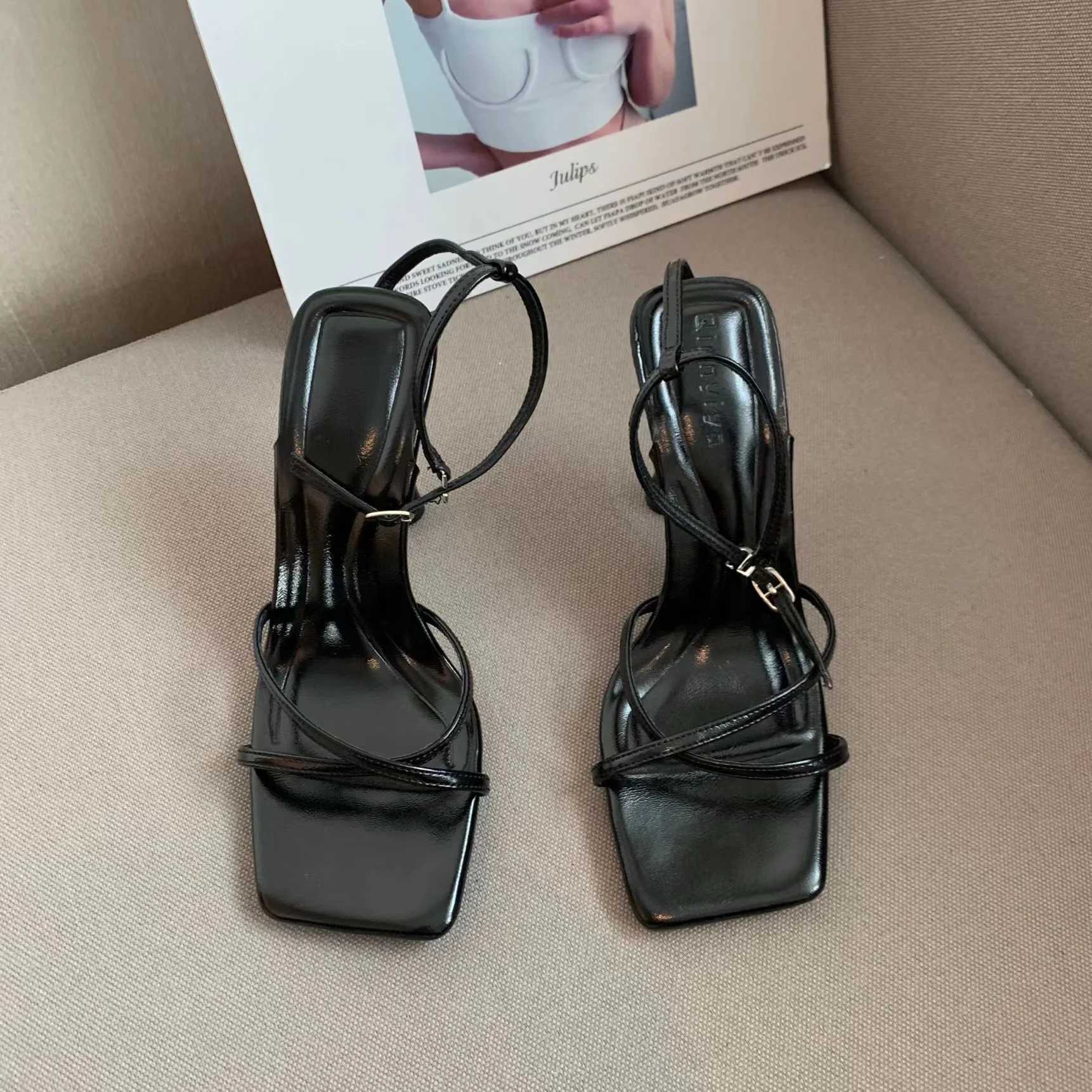 Sandals with Fi Wens Shoes 2025 Cross Shoes Set Fem Beige Med High H Luxury Outdoor Cfort Black New Middle H Y250317