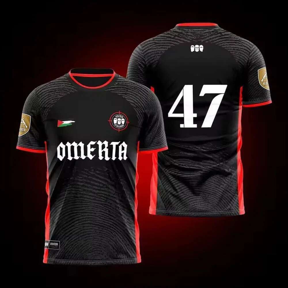 Omerta 47 Boxing Fans Summer 3D Printed Outdoor Sportswear Men's Breathable Shirt Round Neck Short Sleeve T-shirt Clothing