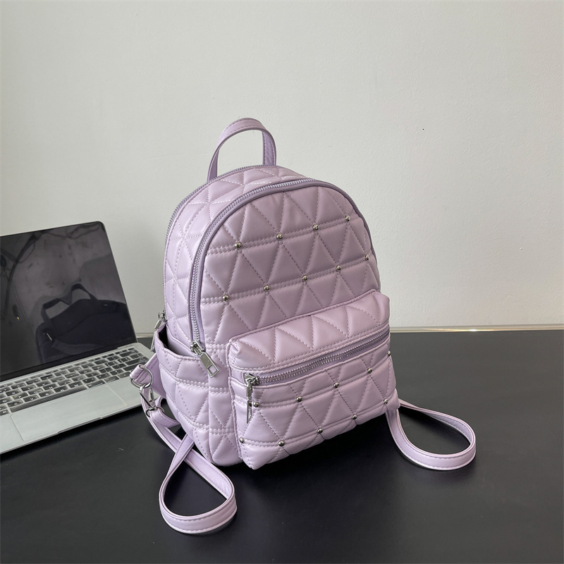 High Quality Lingge 2025 Spring/summer Women s Large Capacity Backpack New Simple High End Designer Fashion Multi Functional Backpack Outdoor Leisure 