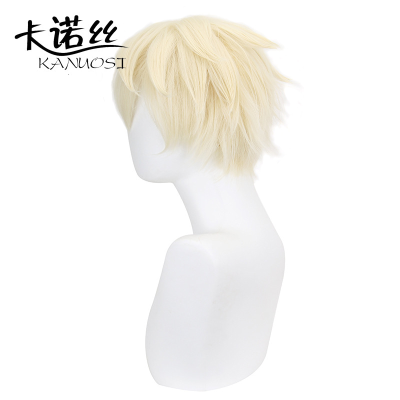 Kano Genshin Impact, The Toutone Of Fate, Bennett's Pale Gold Anti Warping Animation Cosplay Wig