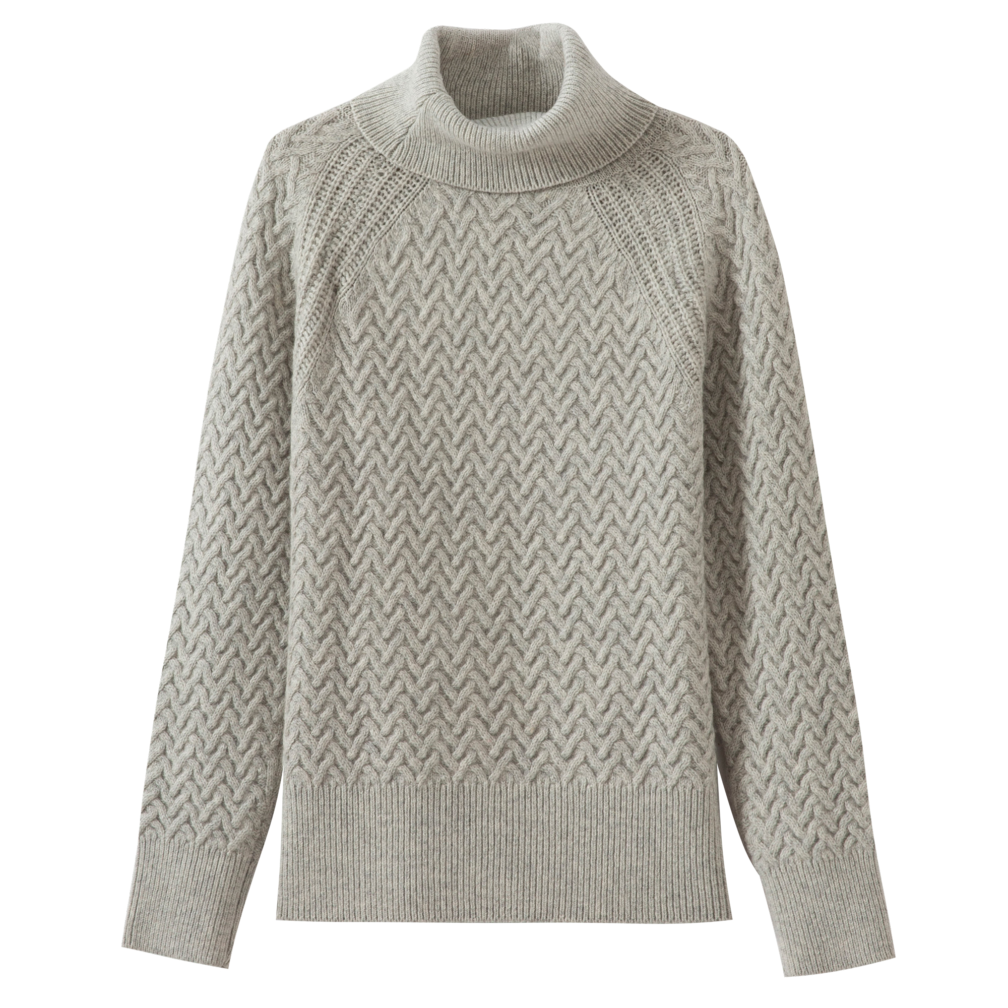 High Neck Thick Wool Knit Sweater with Elegant Twisted Flower Detail