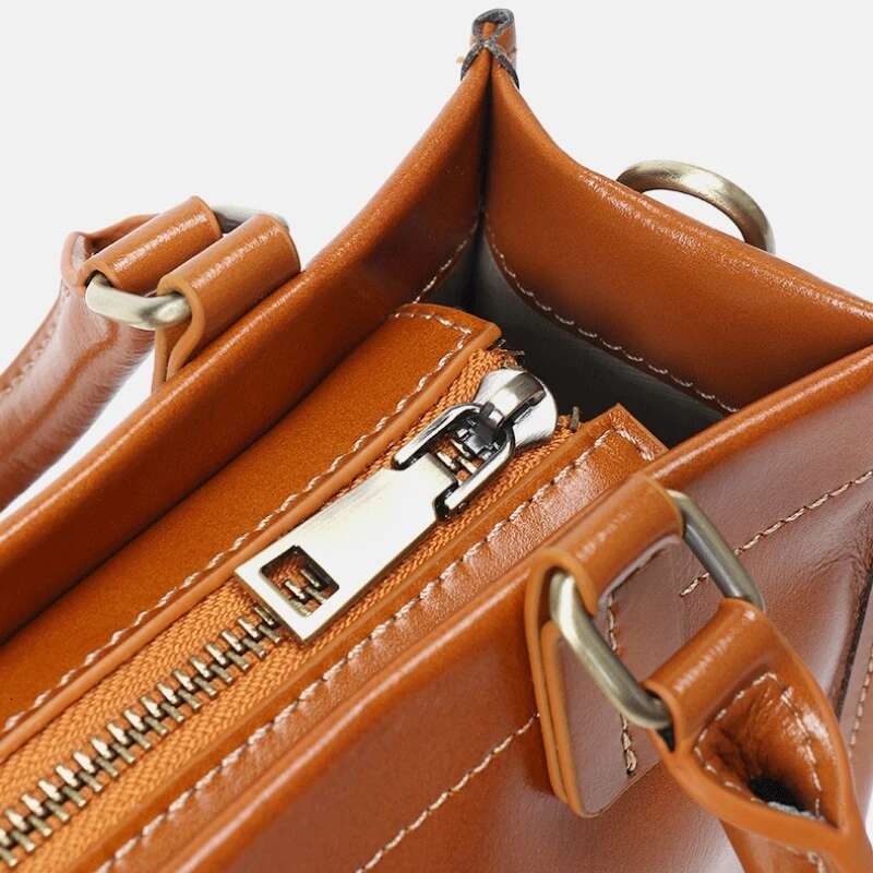 YANATARI Vintage messenger cowhide leather handbags minimalist square Crossbody women female bag