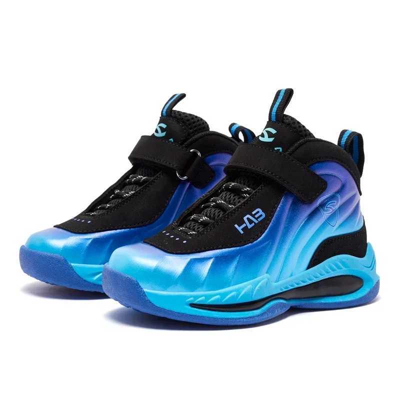 Trend Cool Kids Shoes Leather Lightweight Breathable Boy Girl Sneakers Basketball Shoes Non-slip Children Outdoor Running ShoesXJ250318