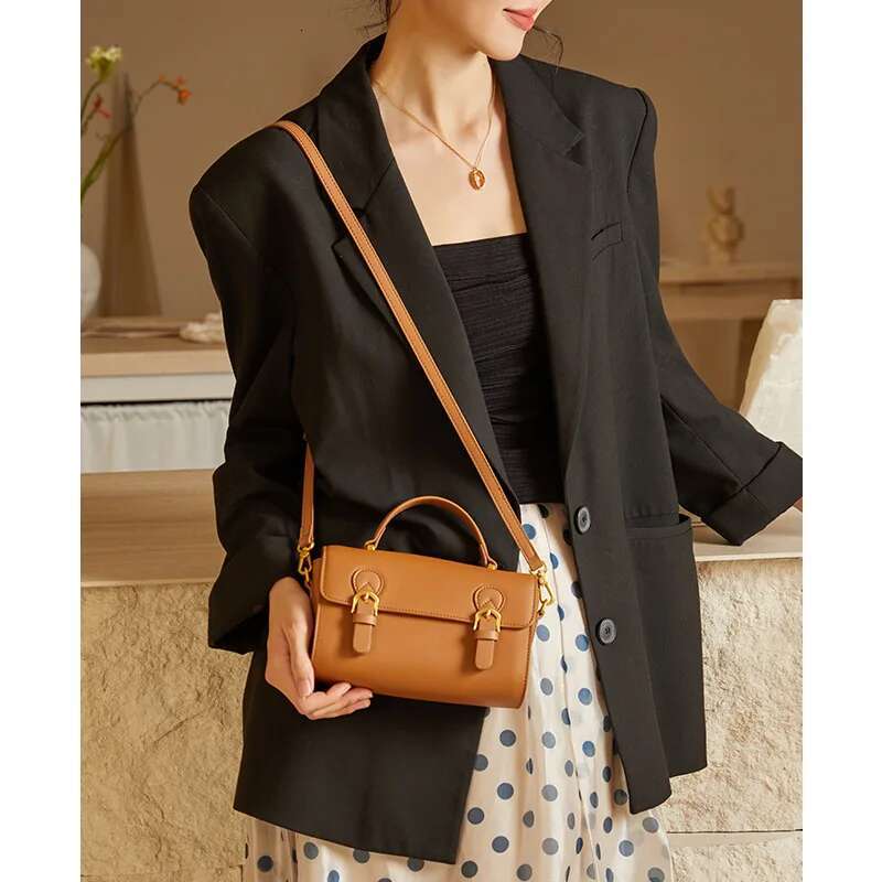 2024 Spring Genuine Leather Women Small Messenger High Quality Shoulder Bag Handbags Fashion Girls' Mini Tote Bags