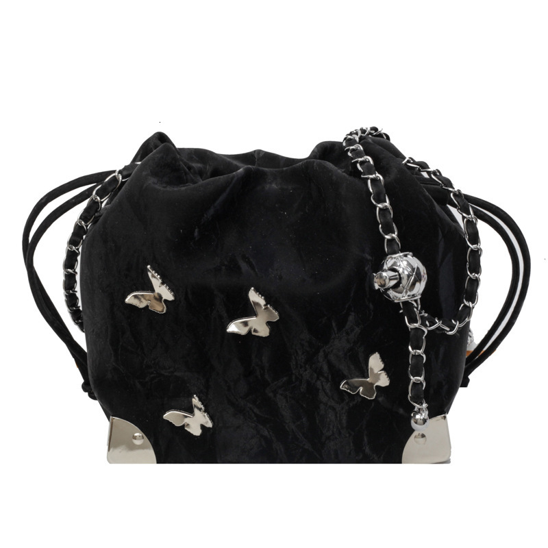 2025 summer New Women s Chinese Style Portable Mini Bucket Bag Fashion Designer Niche Bow Chain Bag Handbag Butterfly Shoulder Crossbody Bag Wallet St
