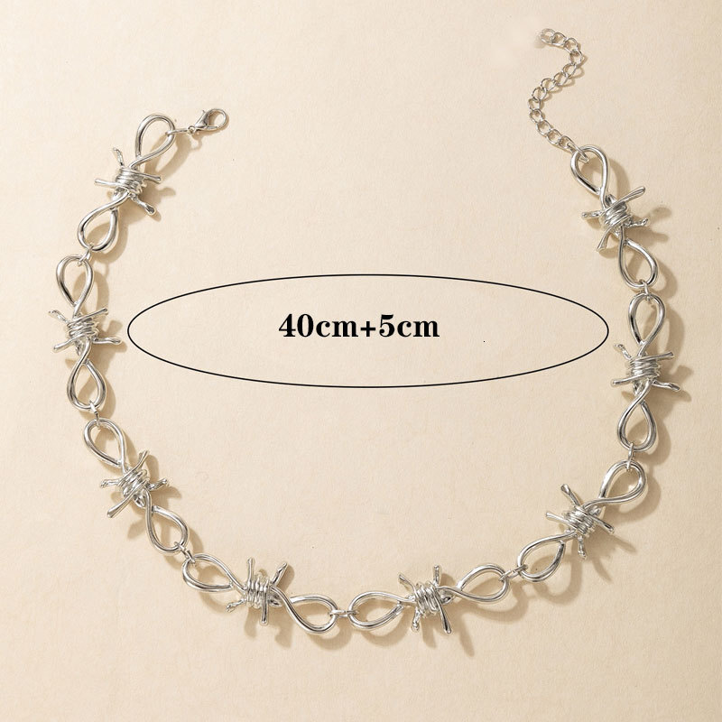 Big Thorn Patchwork Necklace For Men And Women Instagram With The Same Barbed Clavicle Chain Necklace