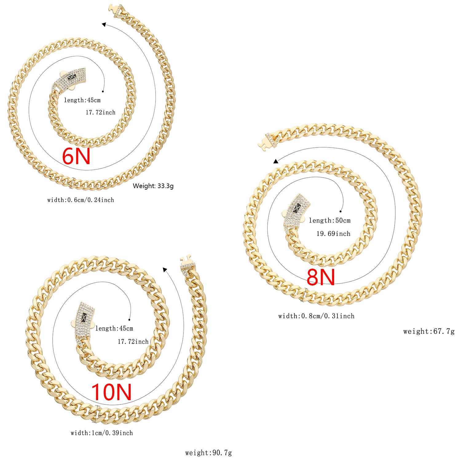 New Monaco Chain Zircon Diamond Necklace Cocktail Party Owner Luxury Jewelry W250318