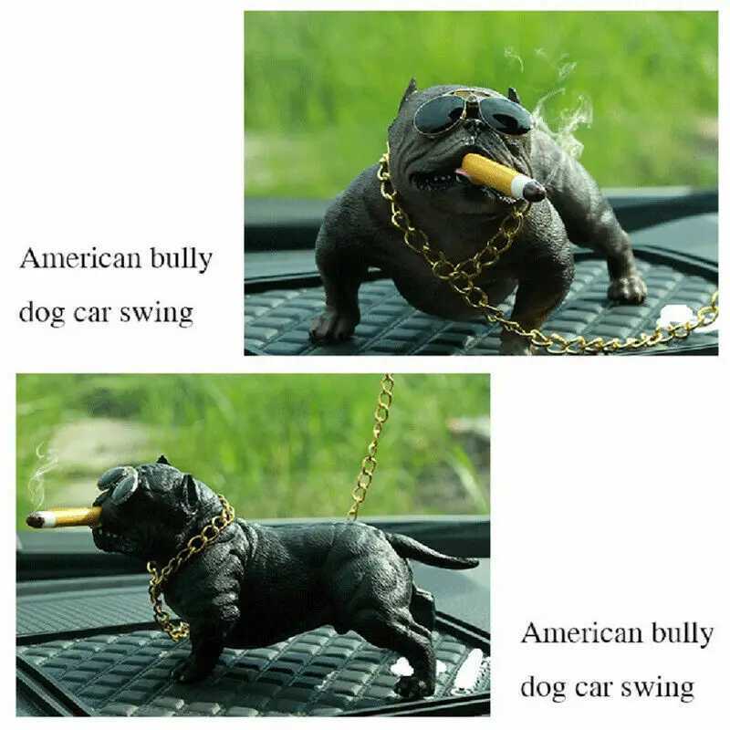 Interior Decorations Wear-resistant Bulldog Car Ornaments Feel Comfortable Resin Material Car Dashboard Decoration Car Accessories Interior Decor H253
