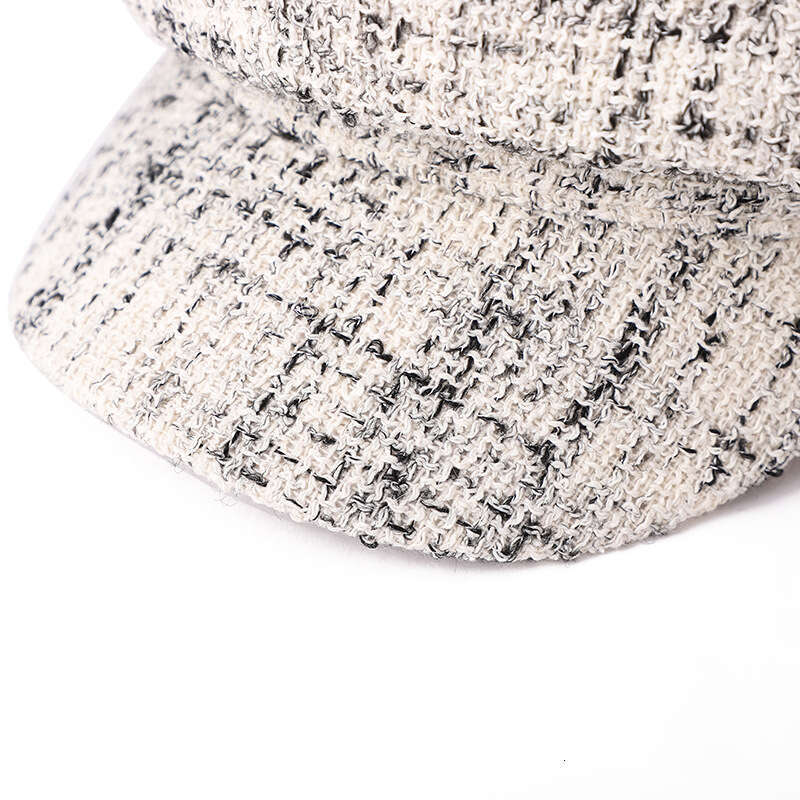 New autumn and winter small fragrant style coarse ral octagonal fashionable atmosphere, eye-catching newspaper, hat, duck tongue beret, children'