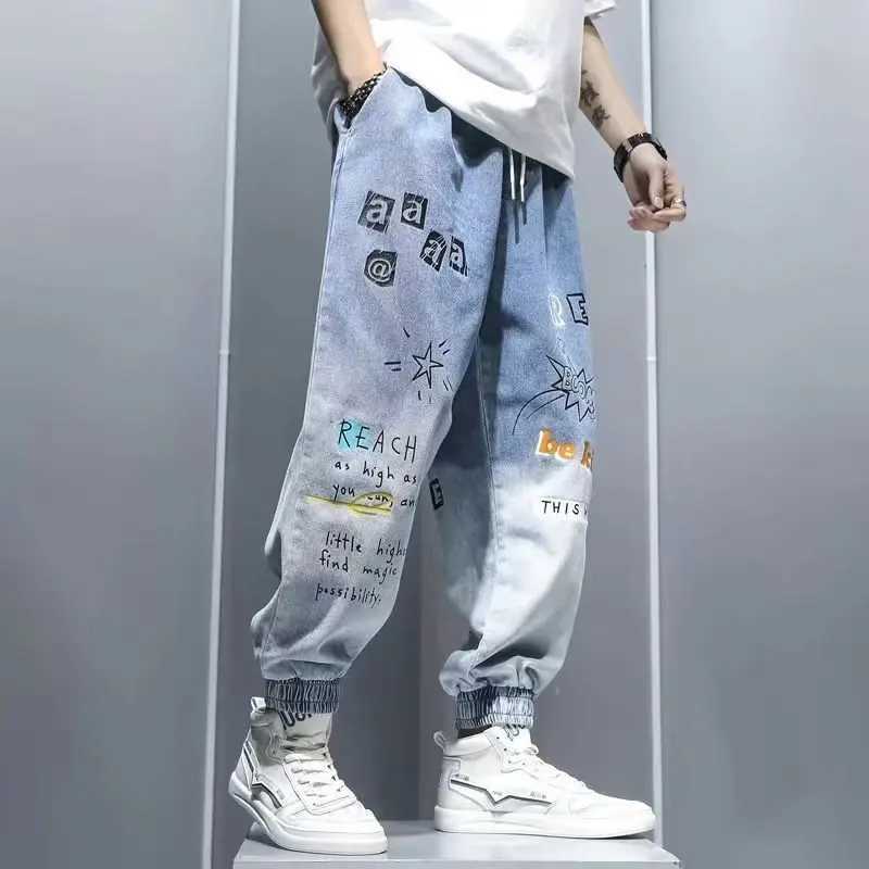 Mens and Womens Harem Jogging Pants with Ribbons Casual Classic Street Clothing Multi-fit Cargo Pants W250318