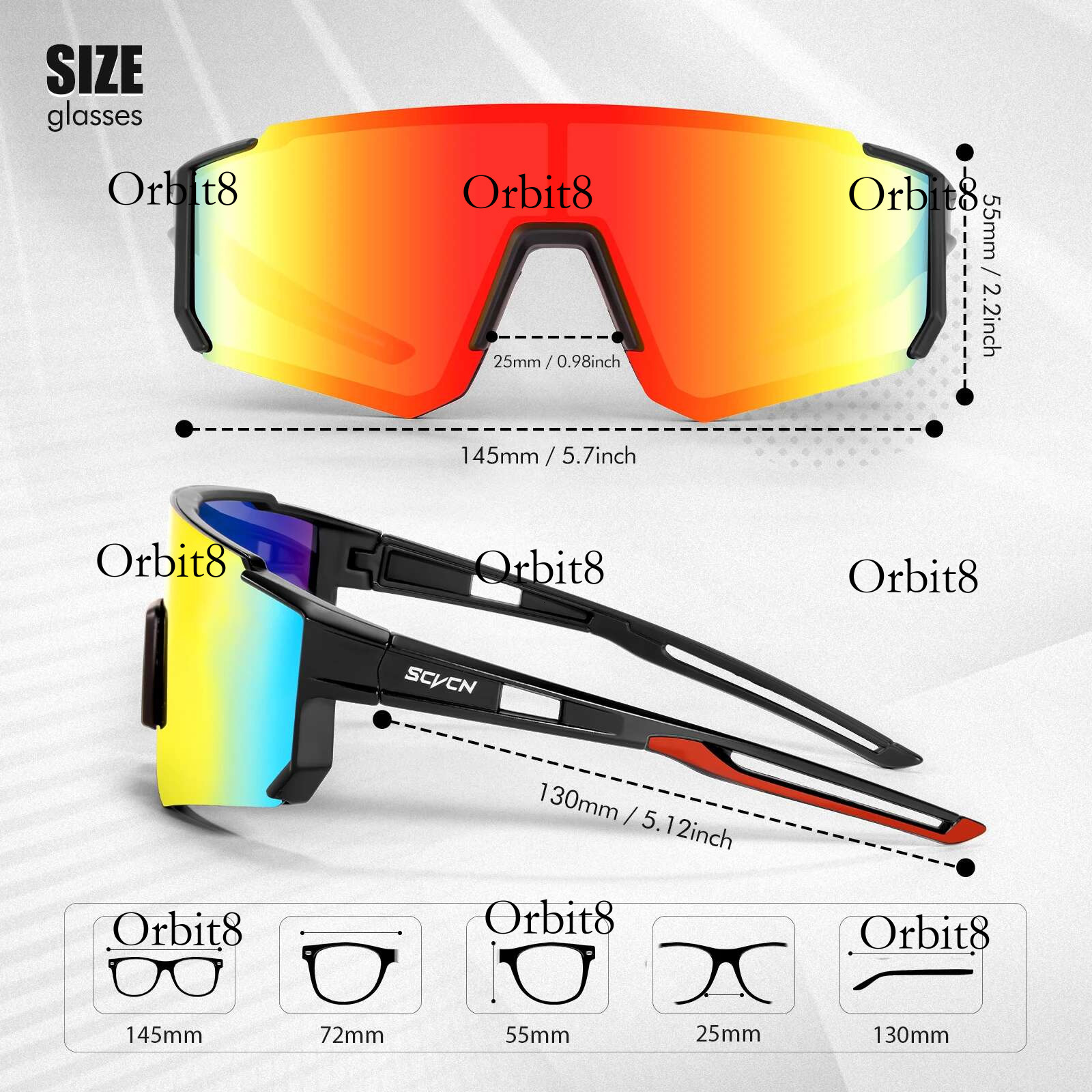 SCVCN new Outdoor Sunglasses Men MTB Bike Glasses Sports Mountain Climbing fishing Women Bicycle Cycg UV400 Goggles