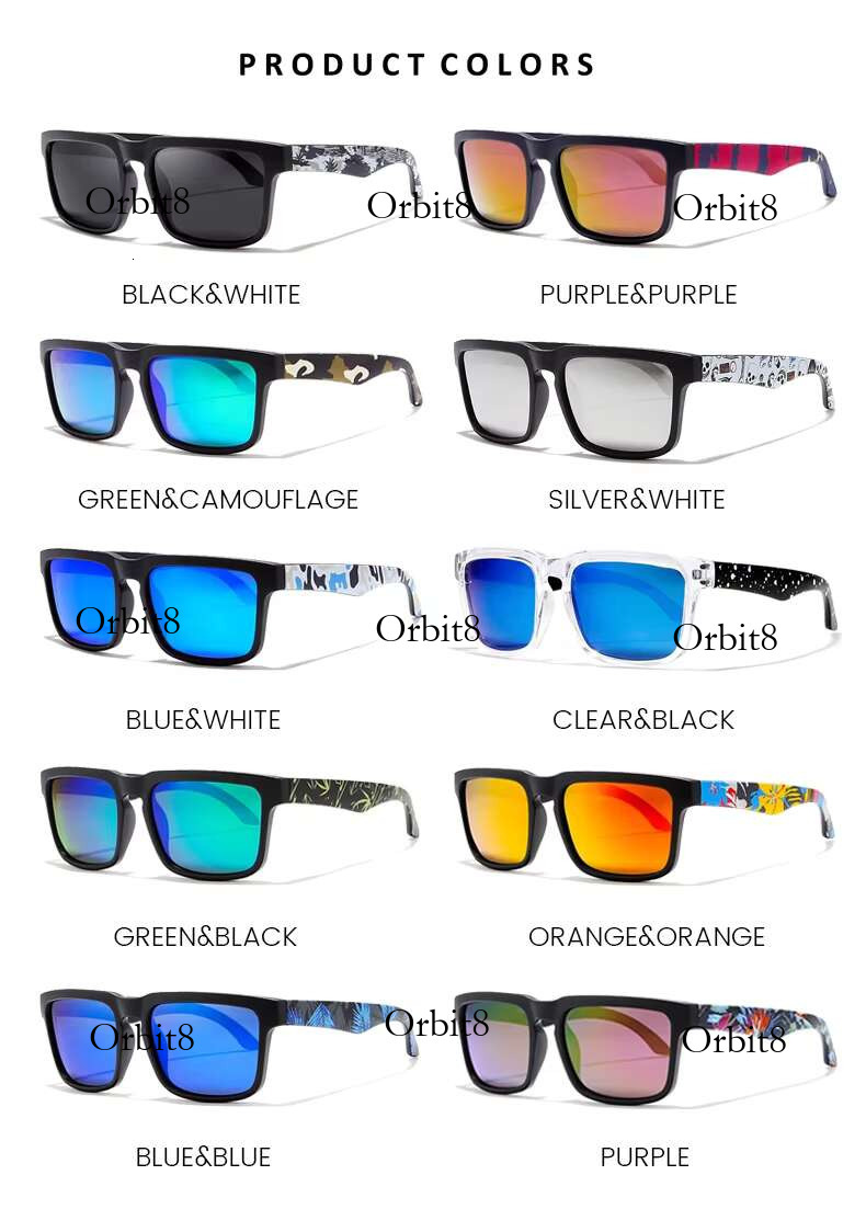 Unisex Pc Frame UV400 Mirrored Men Square Sport, Polarized Sunglasses/