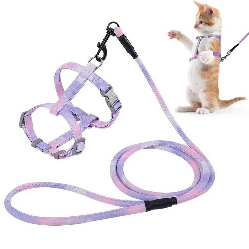 Adjustable cat harness and belt set pet dog cat vest suitable for small medium and large dogs rope set and Khabarovsk outdoor walking leadT250318