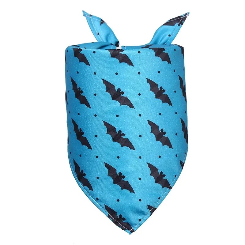 Halloween Pet Bandanas Collar for Dogs Cats Cotton Triangular Bibs Scarf Collar with Pumpkin Pattern for Puppy Accessories