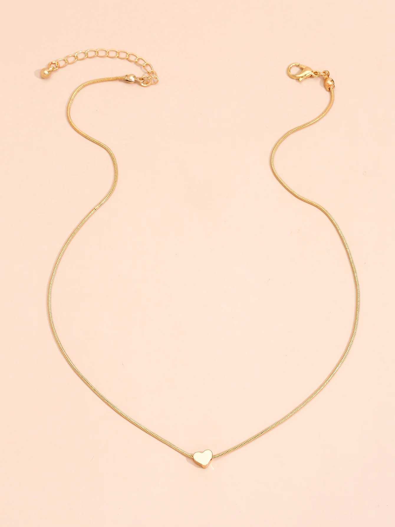 Cute little love letter necklace womens fashion necklace gold zinc alloy party necklace wedding necklace jewelry gift W250318