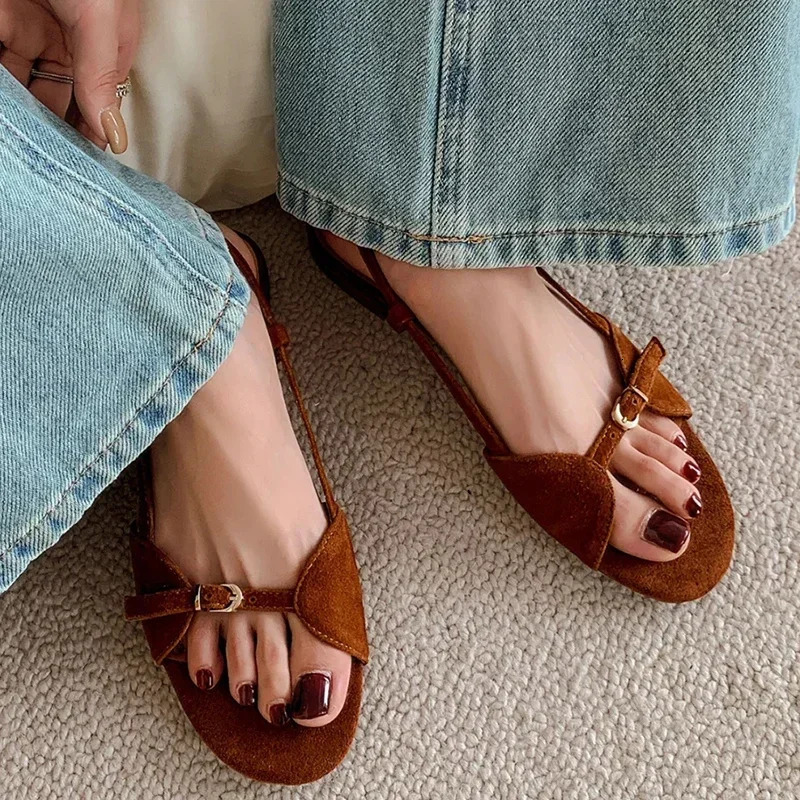 Bohemian Style Summer Women Sandals Fashion Open Toe Flats Sandal Shoes Ladies Outdoor Beach Vaction Footwear 250318