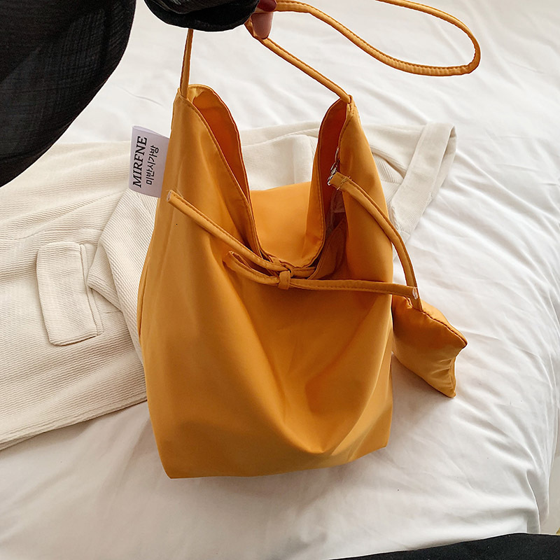 Korean Version Of Dongdaemun Simple Nylon Large Capacity Cloth 2023 New Lazy Style Casual Versatile Shoulder Tote Bag Fashion Shoulder Bags