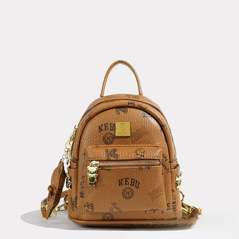 Mini Backpack For Women 2025 New Fashion Niche Designer Print Small Backpack High quality Light Luxury Handbag, Casual Travel Wallet Storage Bag