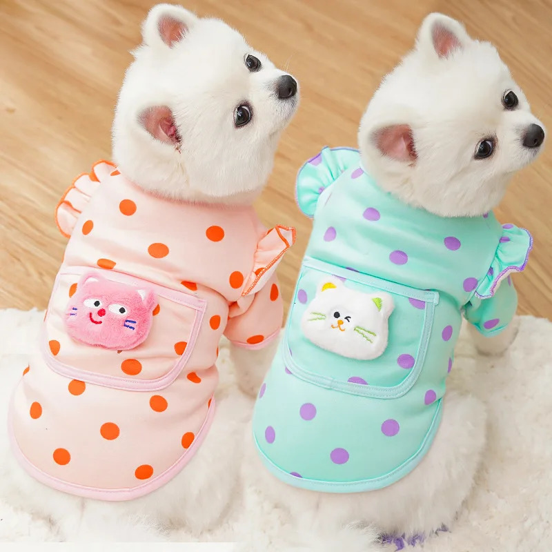 Dog vest summer dog clothing cat Gilr set Chihuahua Bichon Frise pet Tshirt knitted underwear 250318