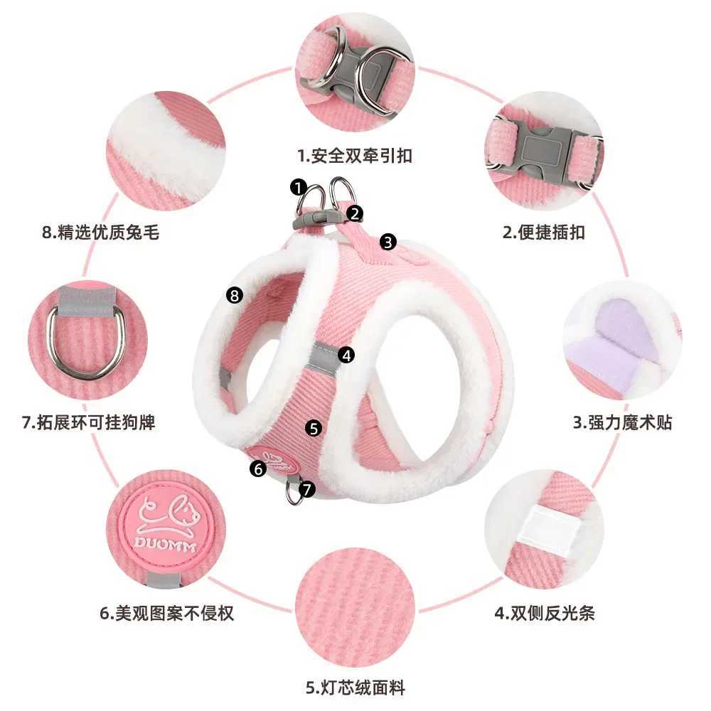 Breathable cat straps and belts for escape pet clothing for cats and dogs adjustable vest for easy control reflective cat strapsT250318