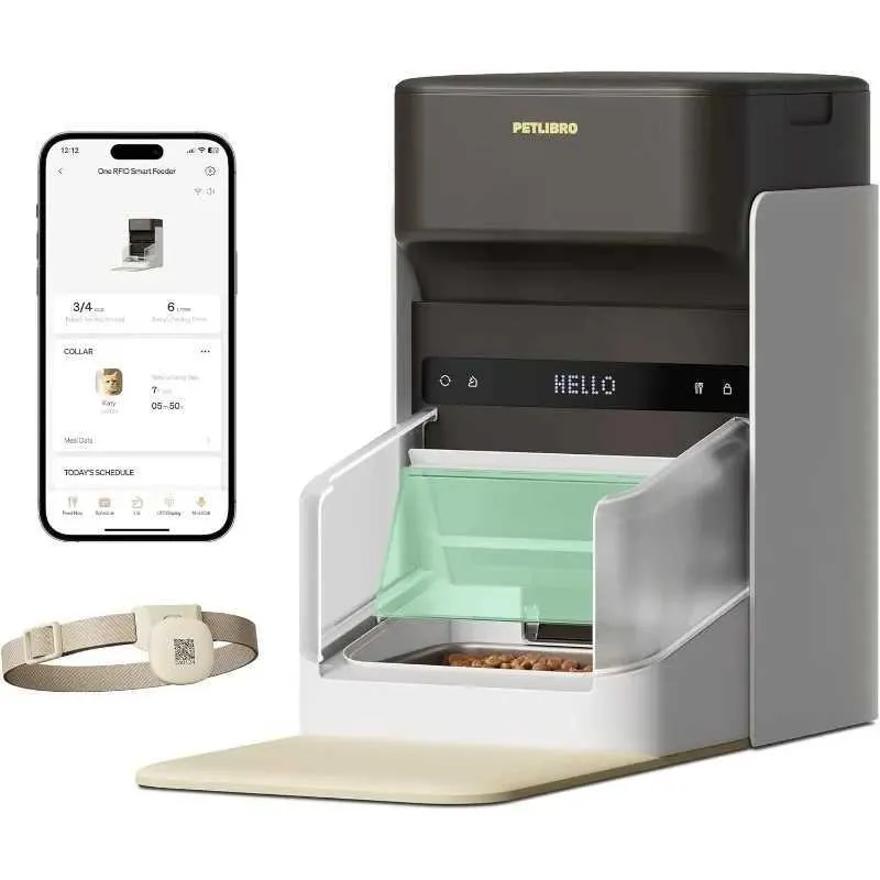 PETLIBRO Upgraded RFID Automatic Cat Feeder 5G Wi-Fi Automatic Pet Feeder 3L Auto Cat Feeder App Control With Light Collar TagC250228 ZZ