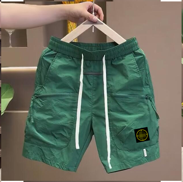 mens shorts designer womens summer swim france luxury sports breathable stone islanda islands beach short american workwear with multiple pockets and zippered fiv