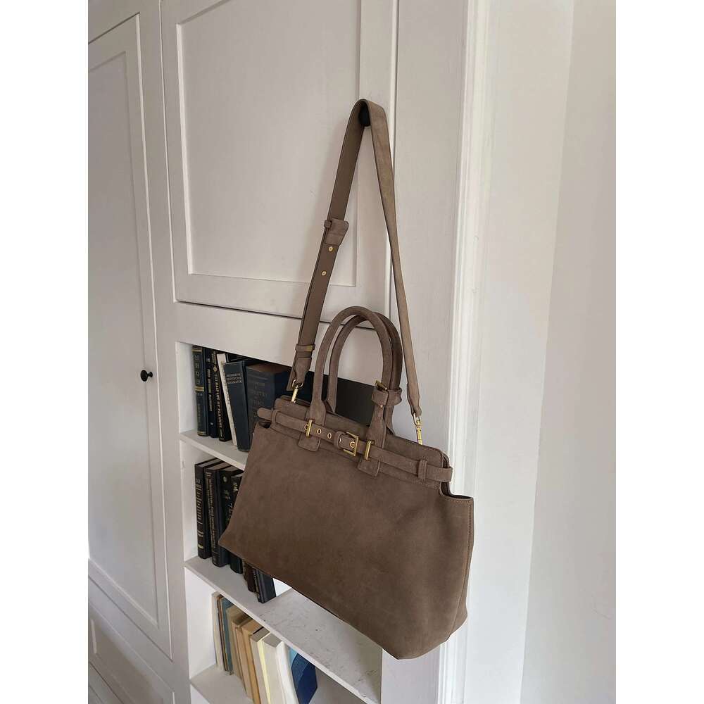 100% Natural Suede Bag Women Designer Bags Roomy Casual Tote Crossbody Fashionable Handbag And Purses New