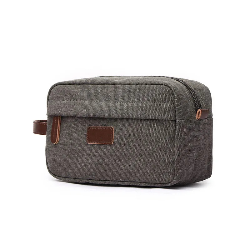 Men Canvas Travel Wash Toiletry Bag Women Cosmetic Makeup Beauty Necessaries Bag Waterproof Dopp Kit Shaving Organizer 250314