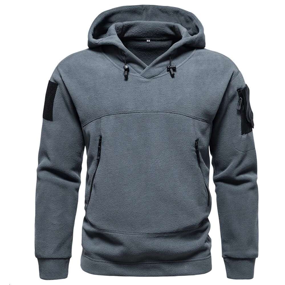 2024 Autumn Spring Fleece Men Tactical Sweatshirts Outdoor Thermal Multi-Pocket Polar Pullovers Hoodies Man Clothing